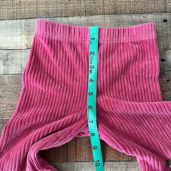 Matilda Jane Girls 2 Fruit Basket Big Ruffles Pink Corduroy Ribbed Knit Pants - Picture 4 of 8